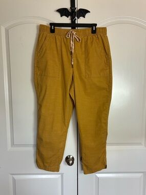 Knox Rose Mustard Drawstring Joggers Pants size Large
